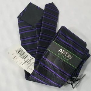 NWT Purple and Black Apt9 Skinny Tie